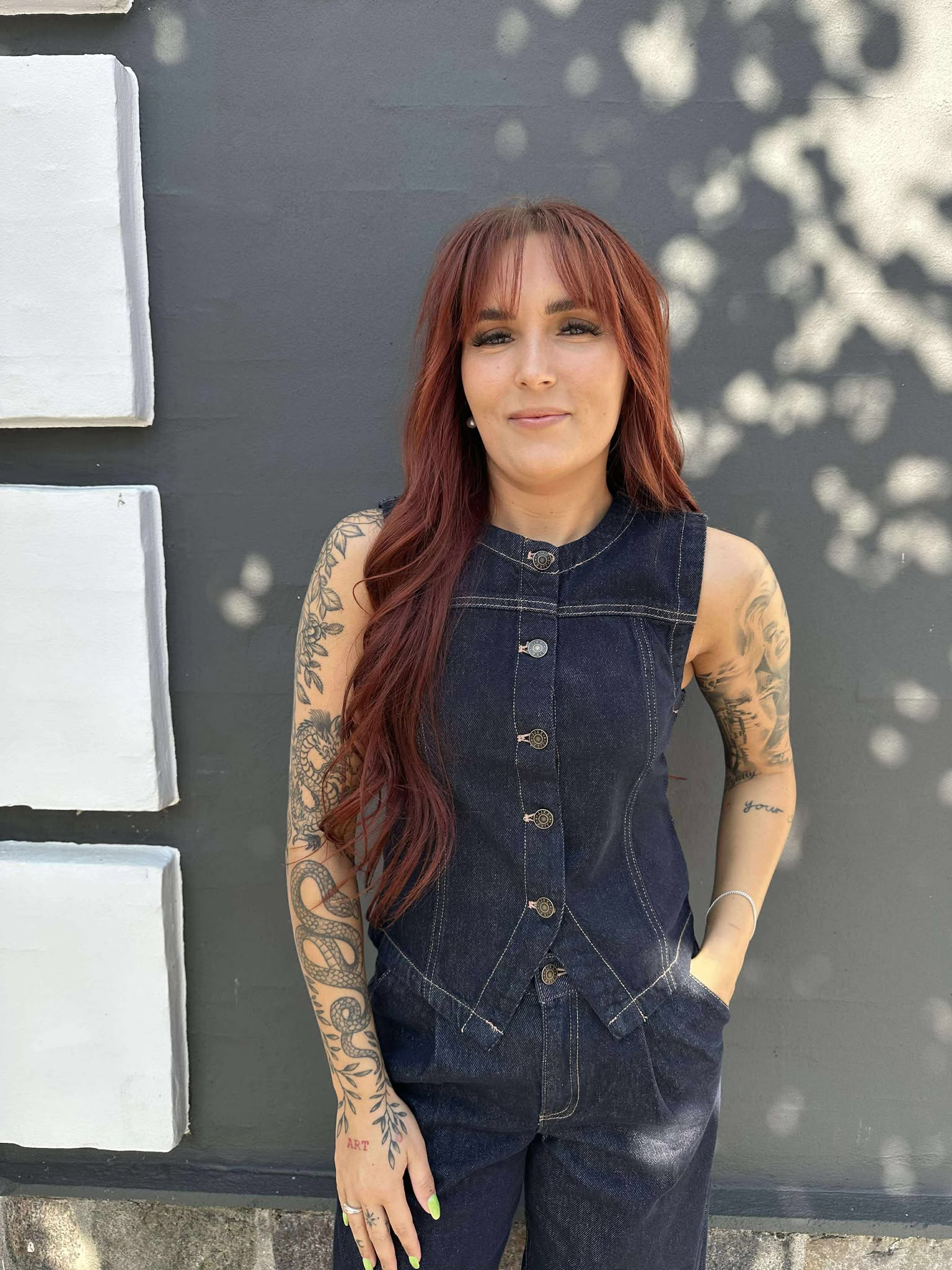 JXINDIE Top - Dark Blue Denim